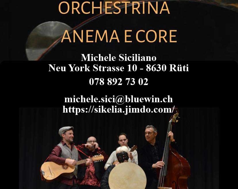 “Michele Siciliano l’Orchestrina Anema e Core” Dalla Sicilia a Napoli in musica