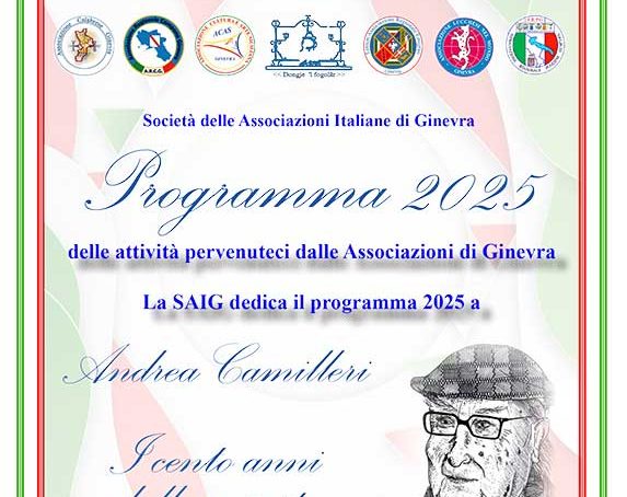 Disponibile la versione cartacea del Programma delle Associazioni 2025 della SAIG