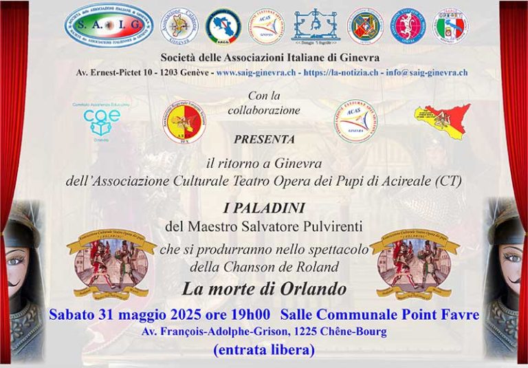 Ritornano i Pupi siciliani del Maestro Salvatore Pulvirenti a Ginevra
