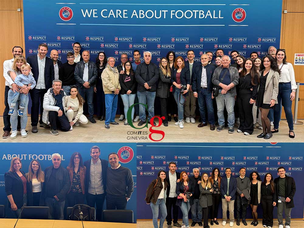 Il Com.It.Es. di Ginevra in visita istituzionale nella sede della UEFA Il Com.It.Es. di Ginevra in visita istituzionale nella sede della UEFA