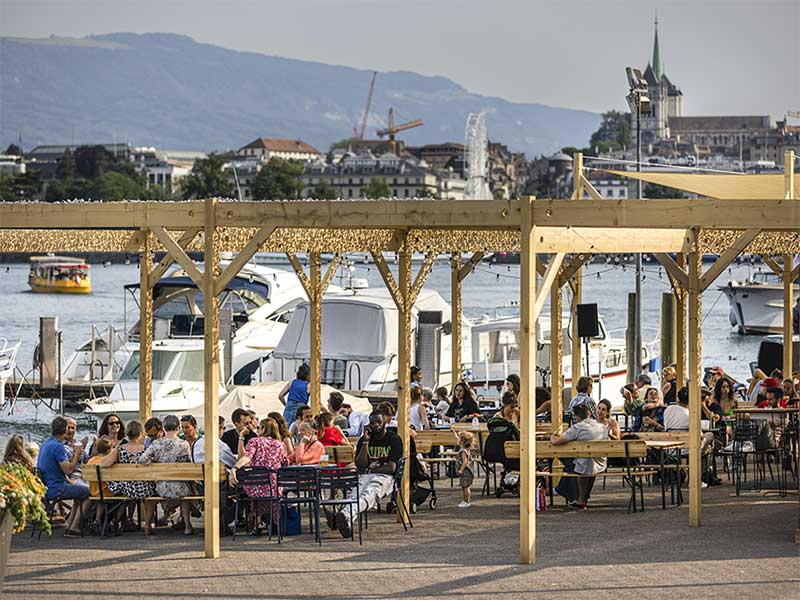 Città di Ginevra: i Mondiali di calcio sulle terrazze dei caffè e dei ristoranti Città di Ginevra: i Mondiali di calcio sulle terrazze dei caffè e dei ristoranti