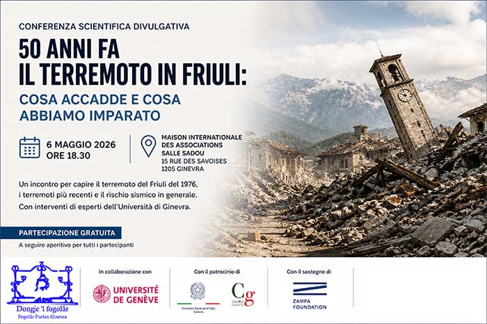 Ginevra ricorda il terremoto del Friuli: una conferenza tra memoria e scienza Ginevra ricorda il terremoto del Friuli: una conferenza tra memoria e scienza