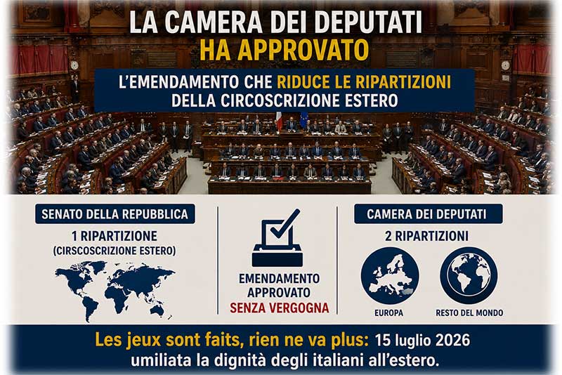 Les jeux sont faits, rien ne va plus: umiliata la dignità degli italiani all’estero Les jeux sont faits, rien ne va plus: umiliata la dignità degli italiani all’estero